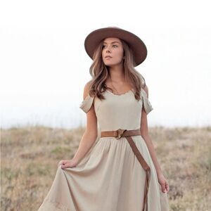 Joyfolie dress in taupe ecru brand new with tags